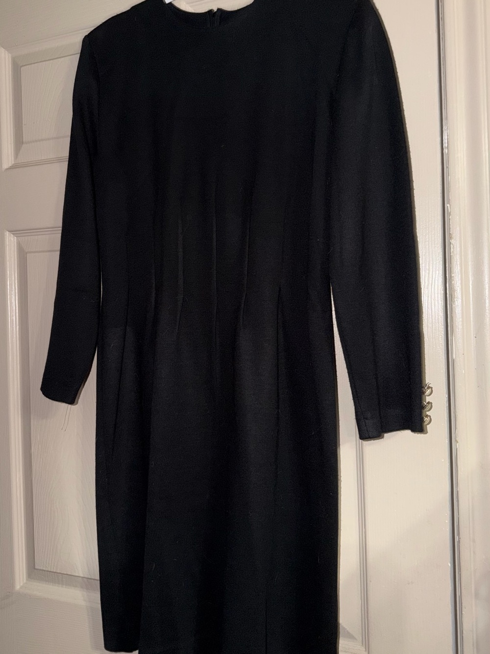 Positive Attitude Black Long-Sleeve Ponte Dress